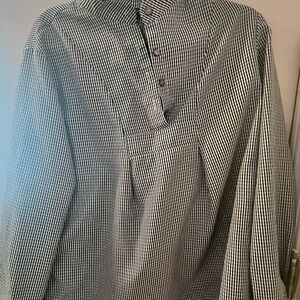 Women's Black and White Striped Blouse